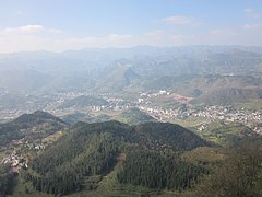 An aerial view of Danxia Town in Panzhou 11.jpg