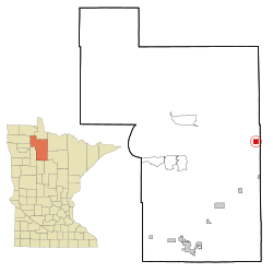 Location of Kelliher, Minnesota