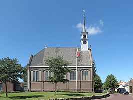 De zuidgevel van de kerk.