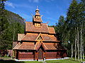 Norsk bokmål: Stavkirka på Savjord English: The Stave church at Savjord