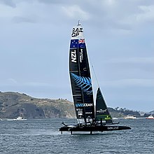 New Zealand SailGP Team competing on San Francisco Bay