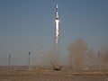 Soyuz TMA-16 lança da Plataforma Gagarin dia 30 de setembro de 2009, a caminho da Estação Espacial Internacional.