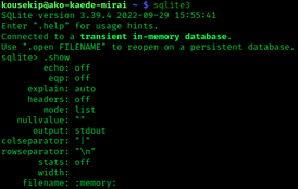 Скриншот программы SQLite