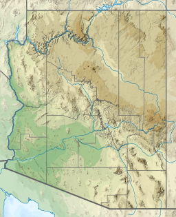 Location of Kaibab Lake in Arizona, USA.