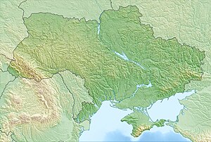 Каховська гідроелектростанція. Карта розташування: Україна