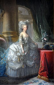 Veste blanc de Marie Antoinette, pintat per Élisabeth Vigée Le Brun el 1783.