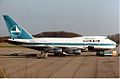 Boeing 747SP, version raccourcie du Boeing 747 aux couleurs de Luxair en 1990.