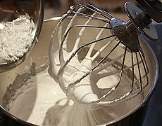 Whipping a meringue