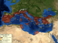 Mappa generale del Bellum piraticum con i relativi comandanti, per area territorial