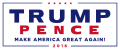 Logotipo definitivo da campanha Trump-Pence.