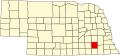 State map highlighting Saline County