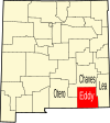 State map highlighting Eddy County