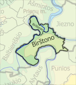 Location of Birštonas