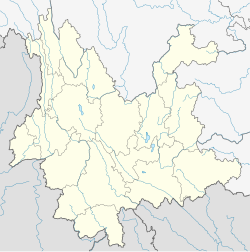 Тенчун. Карта розташування: Юньнань