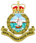 The emblem of the Royal Grenada Police Force featuring St Edward's Crown