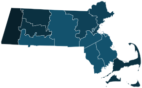 2012 Massachusetts Democratic presidential primary election results map by county (vote share).svg