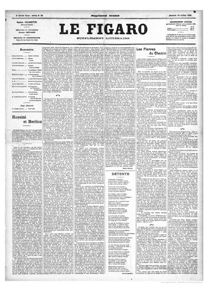 File:Bulteau - Les Pierres du chemin, chronique parue dans Le Figaro (Supplément littéraire) du 14 Juillet 1906.djvu