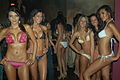 Bikini contestants pose off-stage