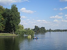 Parcul Herastrau park lake Bucharest Bucuresti Romania 2.JPG