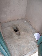 Raised pit toilet, Informal settlements Kampala