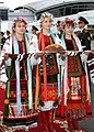 The Ukrainian girls with bread and salt to accord the traditional welcome to the President Dr. A.P.J. Abdul Kalam in Kyiv