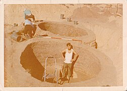 1974 excavation in an ancient silo in Bir al-Abed.jpg