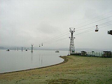 Cable car over Modrac Lake