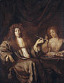 Portrait de l'écrivain Adriaan van Beverland avec une femme légère, c. 1680.