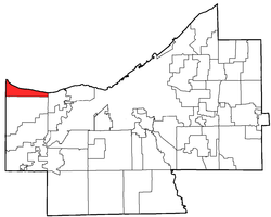 Location of Bay Village in Cuyahoga County