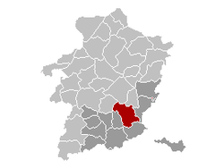 Ligging van Bilzen in die provinsie Limburg