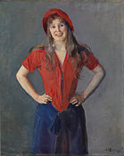 Oda Krohg (Oda Krohg'un Portresi, 1888)