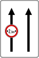 C108-1 Lane for certain vehicles