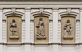 Reliefs an der ehemaligen Paulinenschule in Detmold, Kreis Lippe+ 1