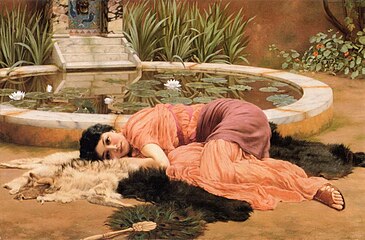 Coyoten- und Bärenfell (John William Godward, 1904)