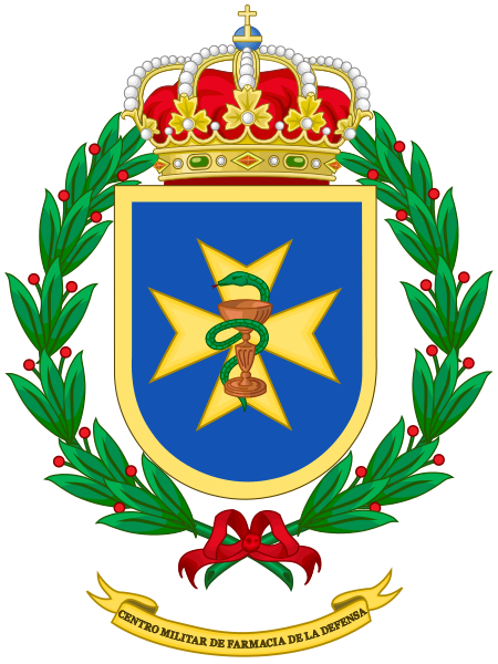 File:Coat of Arms of the Spanish Defence Military Pharmacy Center.svg