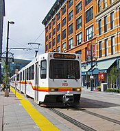 Light rail at 16th & California in Downtown Denver