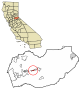 El Dorado County California Incorporated and Unincorporated areas Camino Highlighted 0610270.svg