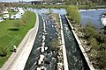 rock-ramp fishway combined with a boat/canoe lane