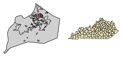 Location of Plantation in Jefferson County, Kentucky