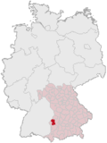 Localização de Gunzburgo na Alemanha
