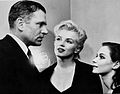 Sir Laurence Olivier, Marilyn Monroe and Susan Strasberg, 1957