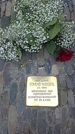 Stolperstein für Edmund Husserl (vor Kollegiengebäude I der Freiburger Universität)