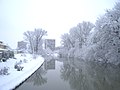 Tundzha River - mellem stadion og byparken