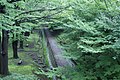 上田城跡公園ケヤキ並木遊歩道、上田交通真田傍陽線跡 (08/07/01)