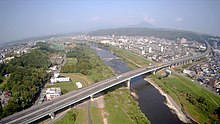 大分川に架かる高速大分川橋（東九州自動車道）