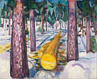 The Yellow Log, 1912, 129.5 cm × 159.5 cm (51 in × 62+3⁄4 in), Munch Museum, Oslo