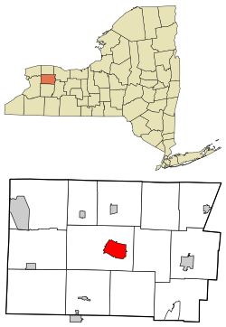 Location within Genesee County and New York