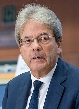 De huidige commissaris Paolo Gentiloni