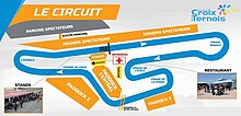 Plan d'un circuit automobile.