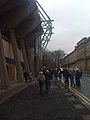 Looking north at the change between east stand and north east corner